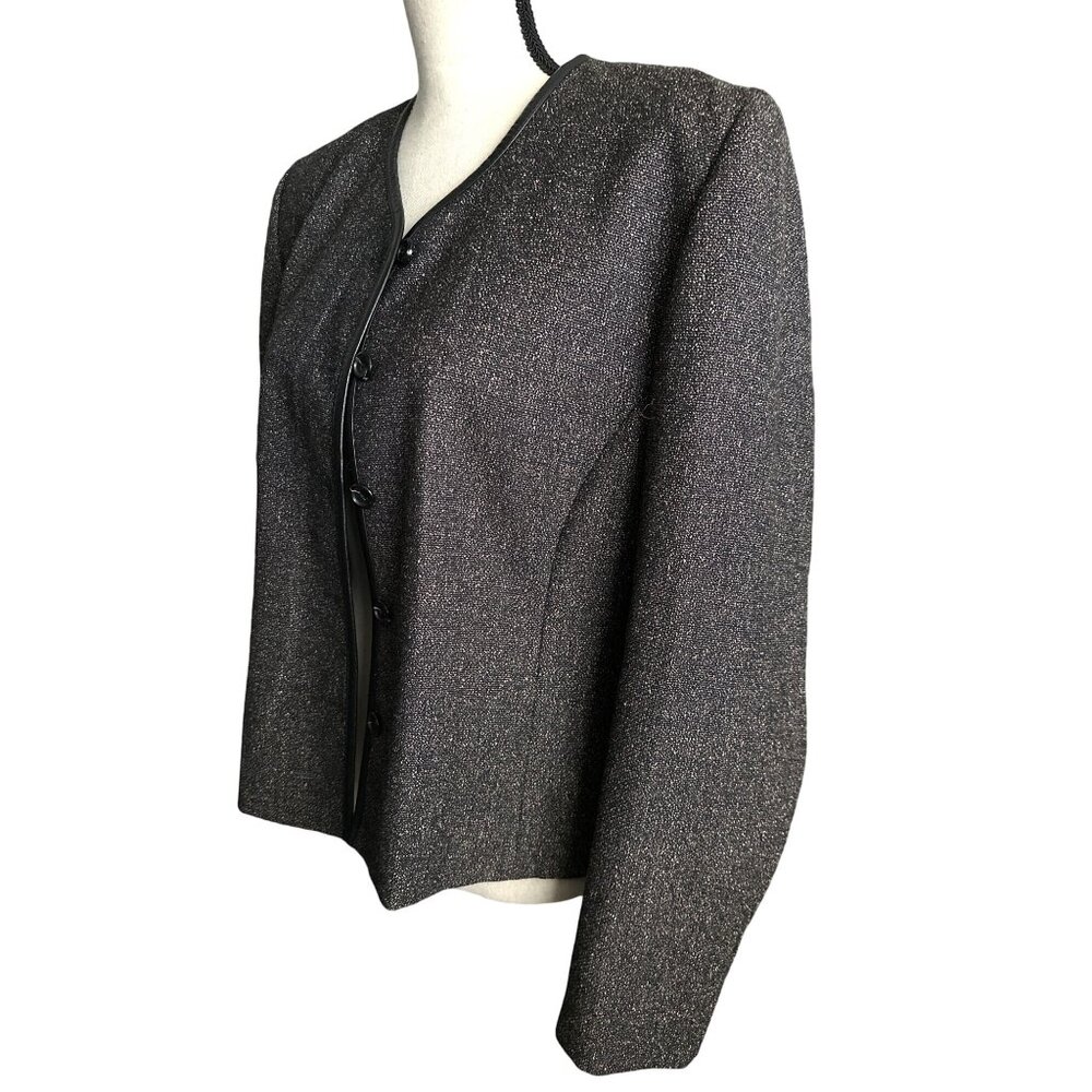 Pendleton Brownish Black Blazer With Button Detail - image 5